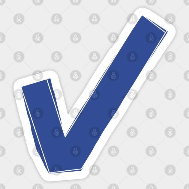 Blue Check Mark for Positivity Sticker by ellenhenryart